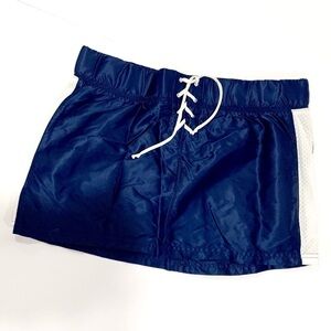 Satin boxing mini skirt